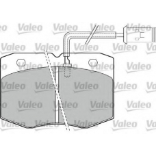 598598 VALEO Комплект тормозных колодок, дисковый тормоз