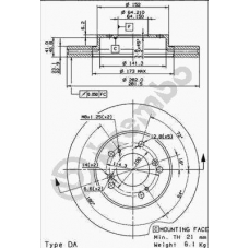 09.6752.20 BREMBO Тормозной диск