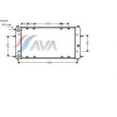 VW2094 AVA Радиатор, охлаждение двигателя