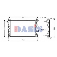 091470N AKS DASIS Радиатор, охлаждение двигателя