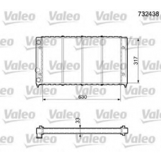 732438 VALEO Радиатор, охлаждение двигателя