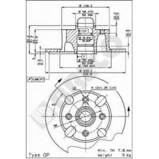 BS 7319 BRECO Тормозной диск