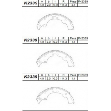 K2339 ASIMCO Комплект тормозных колодок