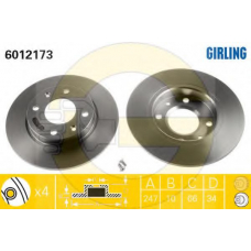 6410353 GIRLING Комплект тормозов, дисковый тормозной механизм