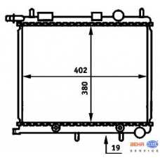 8MK 376 718-621 HELLA Радиатор, охлаждение двигателя