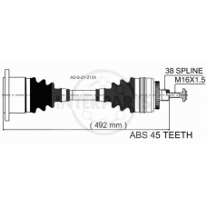 AD-8-21-212A InterParts Приводной вал