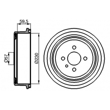 0 986 477 022 BOSCH Тормозной барабан