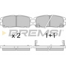 BP2581 BREMSI Комплект тормозных колодок, дисковый тормоз