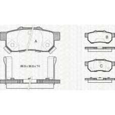 8110 40978 TRIDON Brake pads - rear