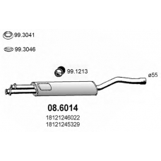 08.6014 ASSO Средний глушитель выхлопных газов