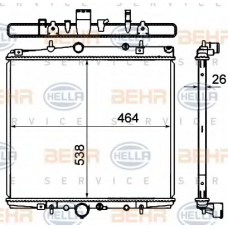 8MK 376 767-111 HELLA Радиатор, охлаждение двигателя