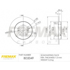 BD-2049 FREMAX Тормозной диск