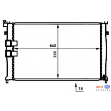 8MK 376 707-251 HELLA Радиатор, охлаждение двигателя