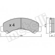 22-0922-0 METELLI Комплект тормозных колодок, дисковый тормоз