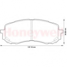 572571B BENDIX Комплект тормозных колодок, дисковый тормоз