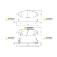 BD S380 STARLINE Комплект тормозных колодок, дисковый тормоз