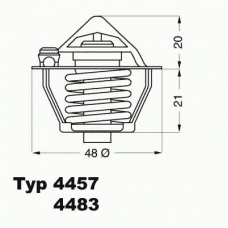 4457.82D WAHLER Термостат, охлаждающая жидкость