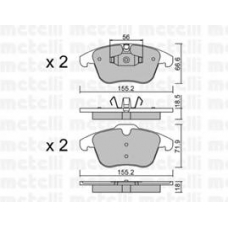 22-0675-5 METELLI Комплект тормозных колодок, дисковый тормоз