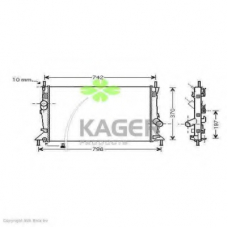 31-0367 KAGER Радиатор, охлаждение двигателя
