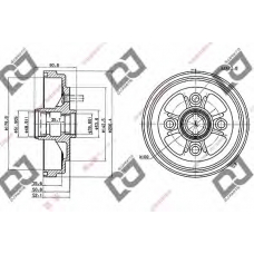 BR1031 DJ PARTS Тормозной барабан