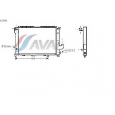 LC2033 AVA Радиатор, охлаждение двигателя