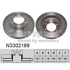 N3302189 NIPPARTS Тормозной диск