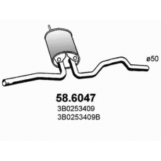 58.6047 ASSO Средний глушитель выхлопных газов