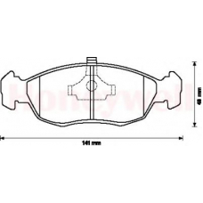 571902B BENDIX Комплект тормозных колодок, дисковый тормоз