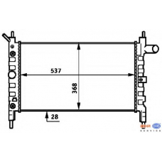 8MK 376 715-791 HELLA Радиатор, охлаждение двигателя