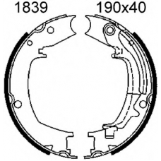 01839 BSF Комплект тормозных колодок, стояночная тормозная с