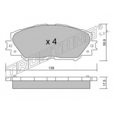 763.0 TRUSTING Комплект тормозных колодок, дисковый тормоз