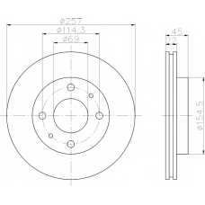 8DD 355 103-291 HELLA PAGID Тормозной диск