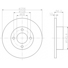 8DD 355 102-841 HELLA PAGID Тормозной диск