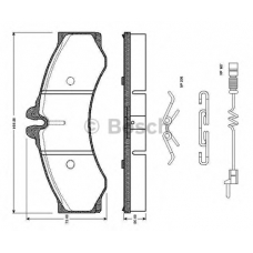 0 986 TB2 037 BOSCH Комплект тормозных колодок, дисковый тормоз