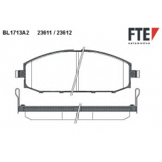 BL1713A2 FTE Комплект тормозных колодок, дисковый тормоз