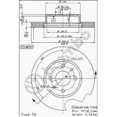 09.3023.20 BREMBO Тормозной диск