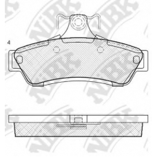 PN0825 NiBK Комплект тормозных колодок, дисковый тормоз