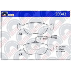 20343 GALFER Комплект тормозных колодок, дисковый тормоз