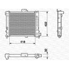 350213630000 MAGNETI MARELLI Радиатор, охлаждение двигателя