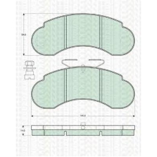 8110 23017 TRIDON Brake pads - front