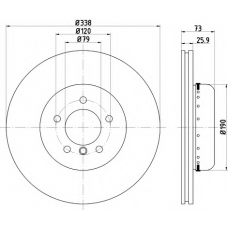 MDCB2577 MINTEX Тормозной диск