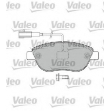 598721 VALEO Комплект тормозных колодок, дисковый тормоз