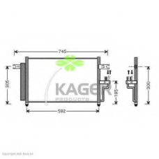 94-5968 KAGER Конденсатор, кондиционер