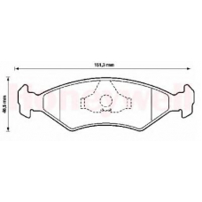 571536X BENDIX Комплект тормозных колодок, дисковый тормоз