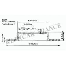 25833z KLAXCAR FRANCE Тормозной диск