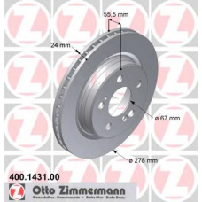 400.1431.00 ZIMMERMANN Тормозной диск