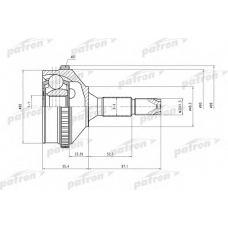 PCV2056 PATRON Шарнирный комплект, приводной вал