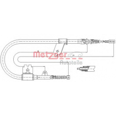 17.0076 METZGER Трос, стояночная тормозная система