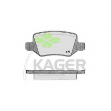 35-0526 KAGER Комплект тормозных колодок, дисковый тормоз