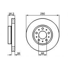 0 986 478 298 BOSCH Тормозной диск